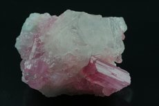 Pink Tourmaline on Quartz