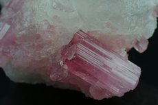 Pink Tourmaline on Quartz