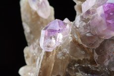 Top Amethyst Zepter Kristalle auf Rauchquarz