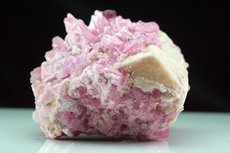 Pink Tourmaline Crystal on Feldspar