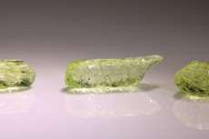 3 Rare gemmy Peridot Crystals