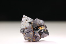 Multiple intergrown black Spinel Crystal 