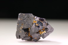 Multiple intergrown black Spinel Crystal 