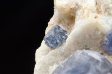 Extremely rare blue Spinel Crystals in Matrix