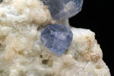 Extremely rare blue Spinel Crystals in Matrix