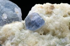 Extremely rare blue Spinel Crystals in Matrix