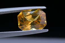 Fine yellow  faceted Zircon