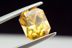 Fine yellow  faceted Zircon