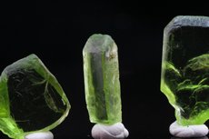 3 Edle Peridot Kristalle