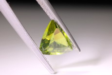 Schöner Demantoid Trillion-Schliff (Telyanskaya)