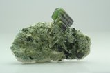 Green Tourmaline crystals on Matrix
