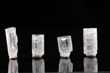 4 Achroite (Tourmaline ) Crystals 