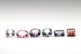 6 Faceted Spinel's in unusual Colors