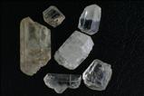 6 Transparente Phenakit- Kristalle