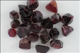 Various shaped red Spinel crystals