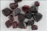 Various shaped red Spinel crystals