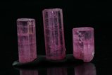 3  Pink Tourmaline Crystals