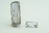 Fine Sillimanite Crystal and Cut