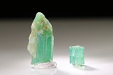 Zwei Tiefgrüne Smaragd Kristalle Äthiopien