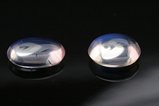 2 Water clear Moonstone Cabs